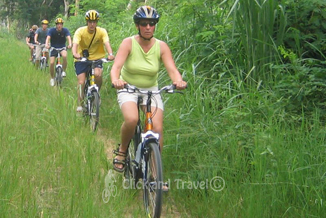 Dag fietstoer ten noorden van Chiang Mai Thailand foto