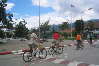 Dag fietstoer ten noorden van Chiang Mai Thailand foto