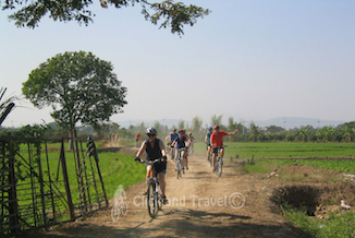 Dag fietstoer ten zuiden van Chiang Mai Thailand foto