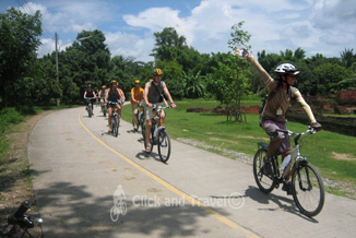 Dag fietstoer ten zuiden van Chiang Mai Thailand foto