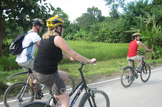 Dag fietstoer ten zuiden van Chiang Mai Thailand foto