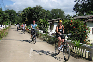 Dag fietstoer ten zuiden van Chiang Mai Thailand foto