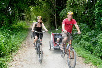 Dag fietstoer ten zuiden van Chiang Mai Thailand foto